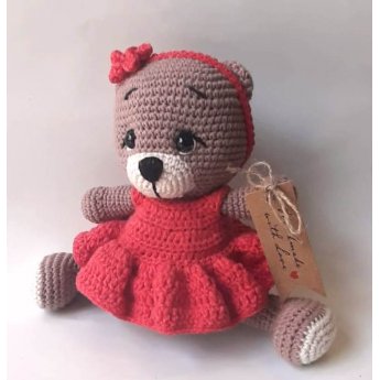 Peluche lavorato a maglia "Orrsetto" 27cm