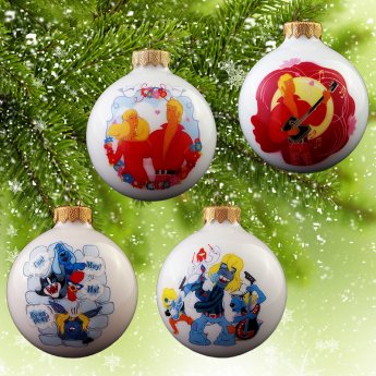 Addobbi natalizi d. 80 mm (4 varianti) Addobbi natalizi d. 80 mm (4 varianti)