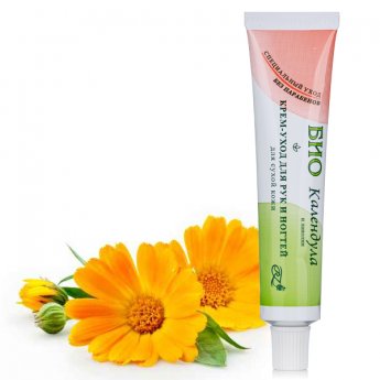 Crema per mani e unghie per la pelle secca alla glicerina "BIO-calendula" 45 ml. Crema per mani e unghie per la pelle secca alla glicerina "BIO-calendula" 45 ml.