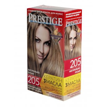 Crema-tinta resistente per capelli 205 Biondo naturale "Vip's Prestige"