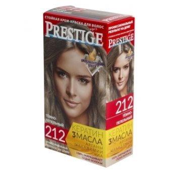 Crema-tinta resistente per capelli 212 Cenere scuro "Vip's Prestige" Crema-tinta resistente per capelli 212 Cenere scuro "Vip's Prestige"