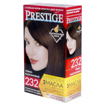 Crema-tinta resistente per capelli 232 Castano scuro "Vip's Prestige"