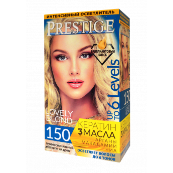 Crema-tinta resistente per capelli 150 "Vip's Prestige" schiarisce di 6 tonalità Crema-tinta resistente per capelli 150 "Vip's Prestige" schiarisce di 6 tonalità