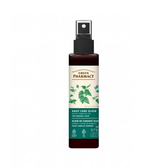 Elisir per la cura quotidiana della farmacia verde con olio di ortica e bardana per capelli normali, 15 Elisir per la cura quotidiana della farmacia verde con olio di ortica e bardana per capelli normali, 15