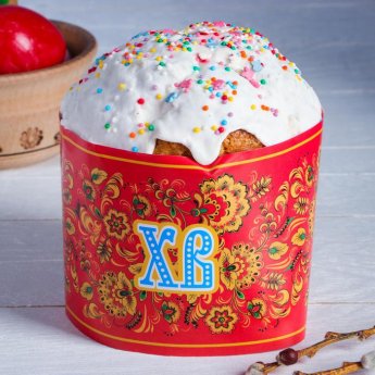 Fascia di carta decorativa per dolce pasquale 320x90mm