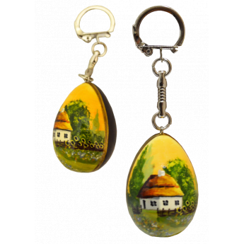 Portachiavi in legno, dipinto a mano