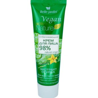 Crema "Belle Jardin Vegan Active Nature" Viso Schiarente con Estratto di Cetriolo (85 ml) Crema "Belle Jardin Vegan Active Nature" Viso Schiarente con Estratto di Cetriolo (85 ml)