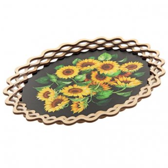 Vassoio "Girasoli" 24 × 33,5 cm.