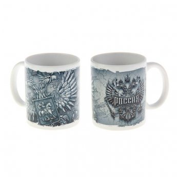 Tazza "Russia" stemma, fondo grigio