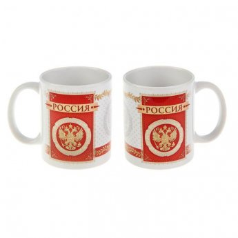 Tazza "Russia" stemma, fondo rosso