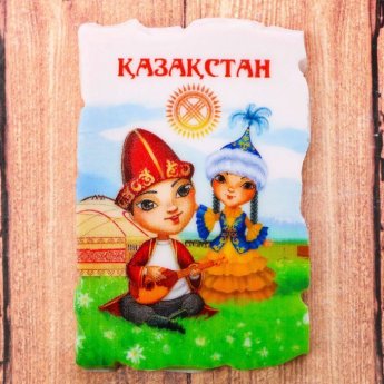 Calamita a forma di affresco "Kazakistan" 8*5 cm