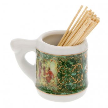 Tazza ceramica con stuzzicadenti "Favole degli Urali" 4,5*6 cm