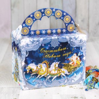 Scatola "Babbo Natale in slitta" 21x12x16cm Scatola "Babbo Natale in slitta" 21x12x16cm