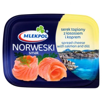 Formaggio spalmabile "Mlekpol" salmone norvegese (150g) Formaggio spalmabile "Mlekpol" salmone norvegese (150g)