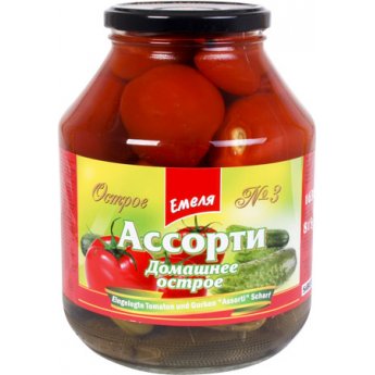 Assorti "Emelya Domashnee Pomodori e cetrioli" (1700gr) Assorti "Emelya Domashnee Pomodori e cetrioli" (1700gr)