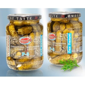 Cetrioli "Lackmann" Cetriolini Classici (360g) Cetrioli "Lackmann" Cetriolini Classici (360g)