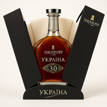 Brandy "Shustoff UKRAINE" 30 anni, Alc.43% (0.7l) Brandy "Shustoff UKRAINE" 30 anni, Alc.43% (0.7l)