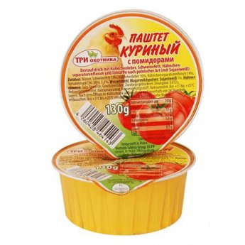 Patè "Tre cacciatori" di pollo con pomodori  (130g)