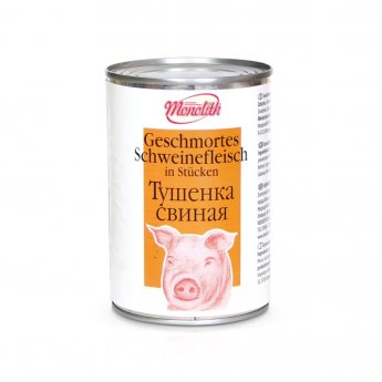Carne in scatola di suino "Monolith" (400g) Carne in scatola di suino "Monolith" (400g)