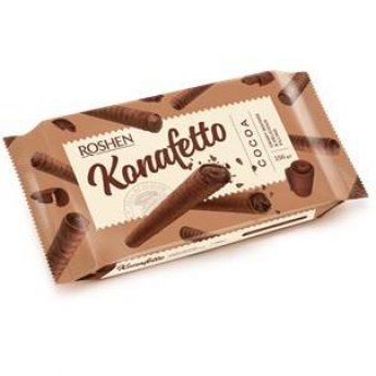 Rolle di wafer "ROSHEN-Konafetto" crema di cacao (140g)