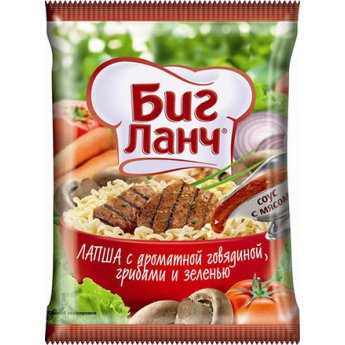 Noodles "Big Lunch" con manzo e funghi (75g)