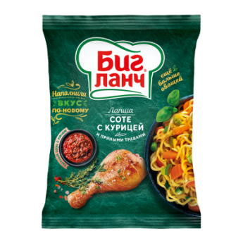 Noodles "Bing Lunchi" con pollo ed erbe aromatiche (100g)