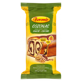 Pan brioche "Cozonac - Boromir" con noci e cacao (450g) Pan brioche "Cozonac - Boromir" con noci e cacao (450g)